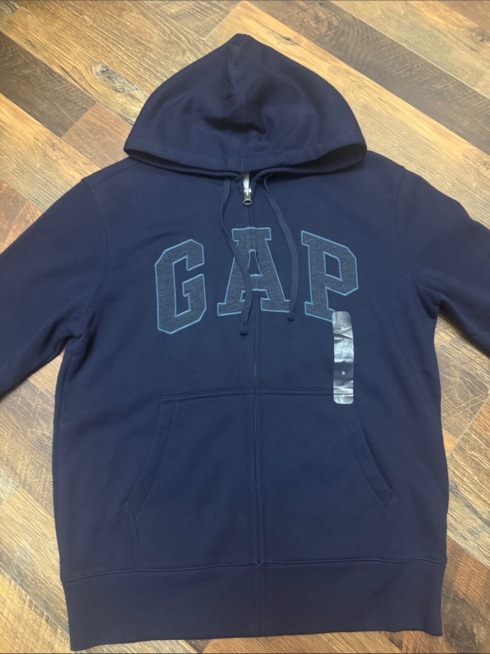 GAP Heritage Logo Full Zip Hoodie Navy Size Small NWT Fleece